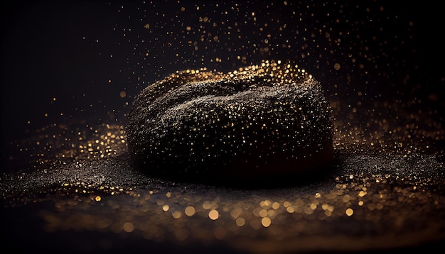 Black glitter abstract background in high quality