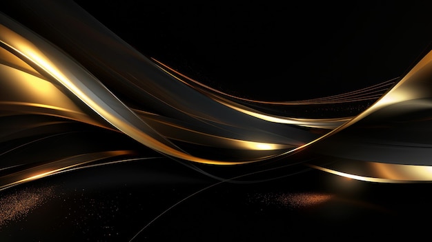 black gold abstract background