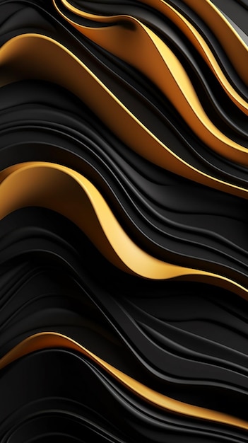 Black and gold background with a black background