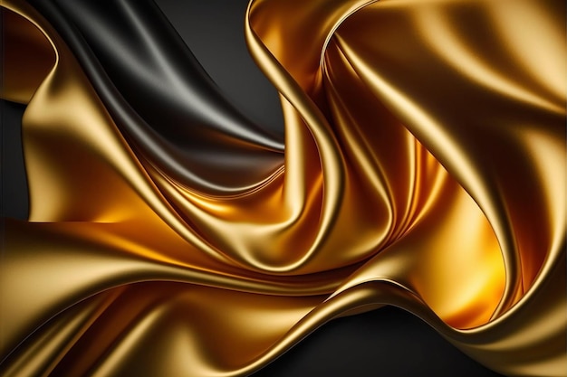 A black and gold background with a gold and black fabric.