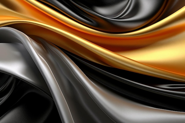 A black and gold background with a gold and black fabric.