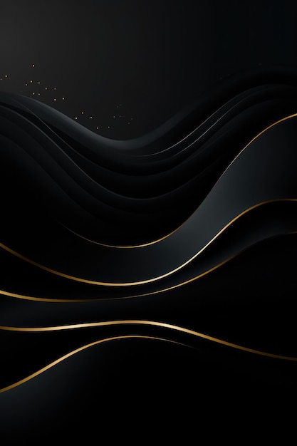 A Black And Gold Background With Wavy Lines Black And Gold Background Wavy Lines Color Combination Decorating Spaces Interior Design Design Creativity Greeting Sard