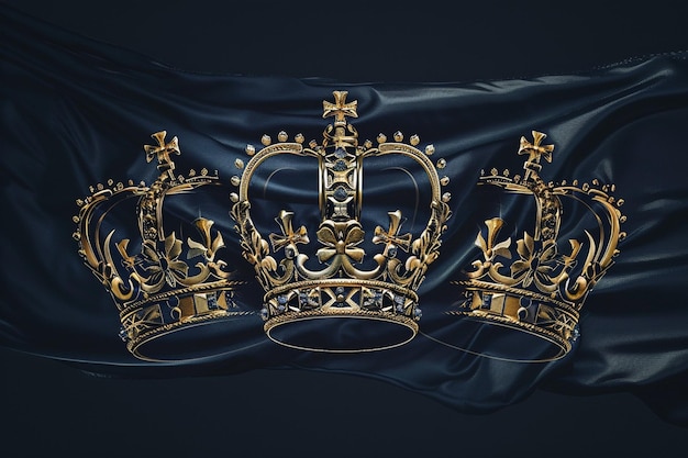 a black and gold crown with the crown on it