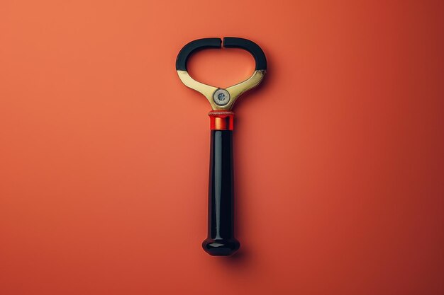 Black and Gold Dog Collar Tool on a Red Background