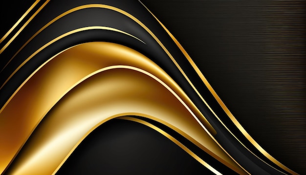 Black and gold gradiant wallpaper background smooth texture luxury Made by AIArtificial intelligence