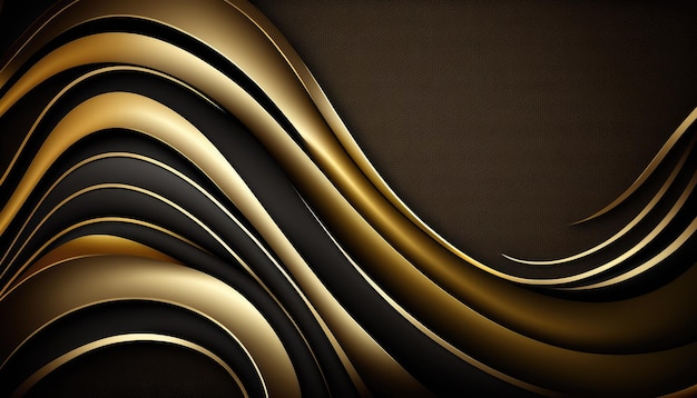 Black and gold gradiant wallpaper background smooth texture luxury Made by AIArtificial intelligence