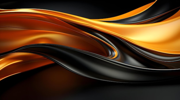 Black And Gold Gradient Curves