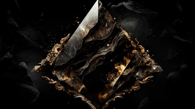 Black and Gold Luxury Background generative ai