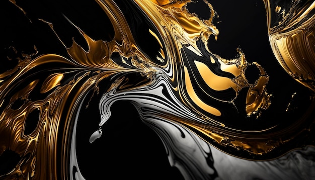 Black and Gold Luxury Background generative ai