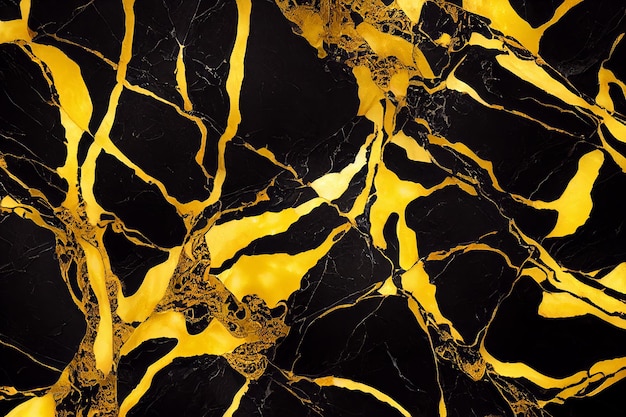 Black and gold marble abstract background