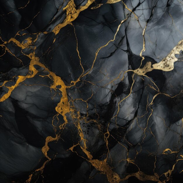 Black and Gold Marble Background