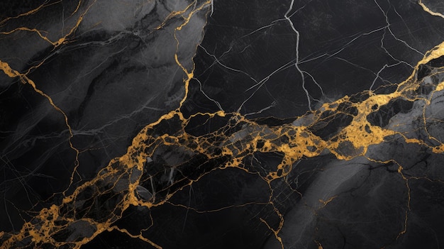 Black and Gold Marble Background