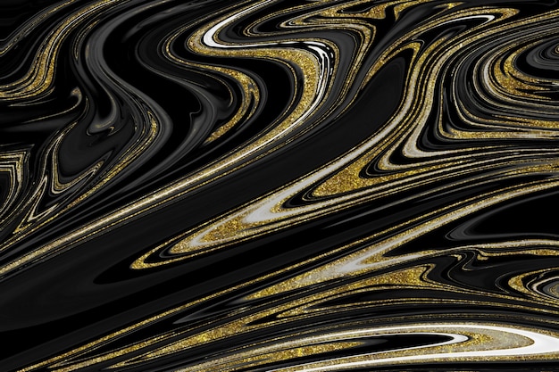 Black and gold marble texture