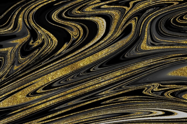 Black and gold marble texture