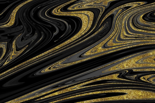 Black and gold marble texture