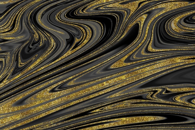 Black and gold marble texture