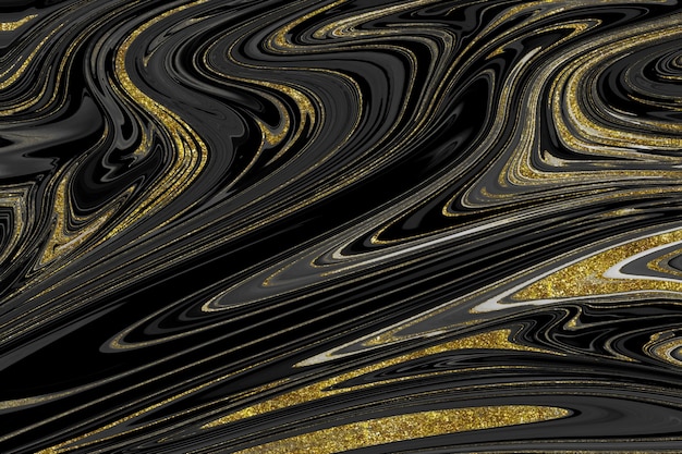 Black and gold marble texture