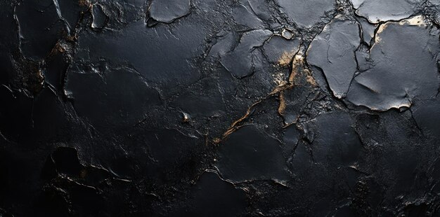 Photo black and gold textured surface with abstract patterns