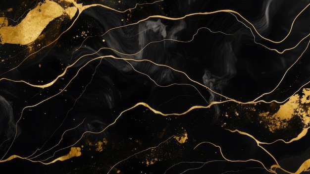 Black and golden marble background