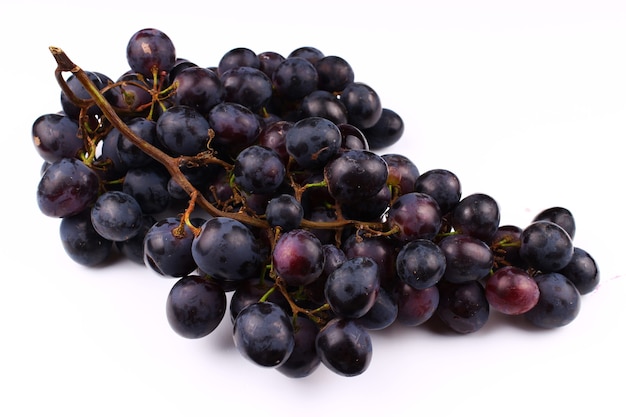 Black grape variety of Moldova on a white surface