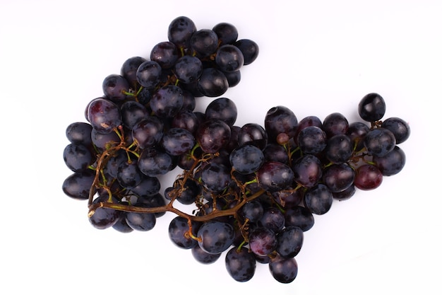 Black grape variety of Moldova on a white surface