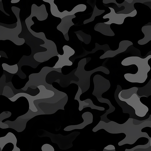 a black and gray background with a pattern of camouflage on it