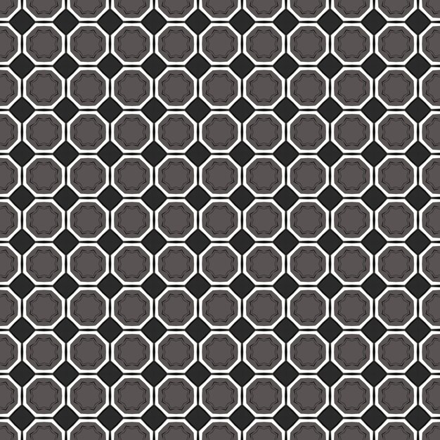 A black and gray hexagon pattern with white hexagons.