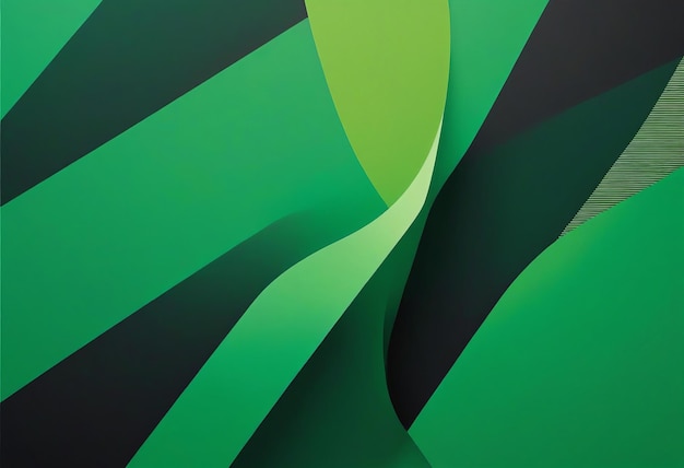 Photo black and green geometric abstract vector background