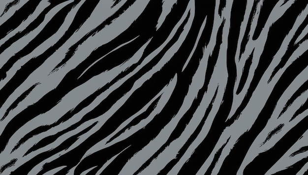 Photo black and grey tiger skin stripe pattern