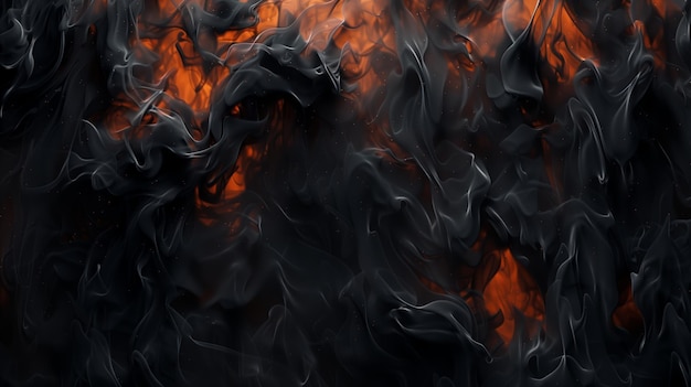 Black grudge flame background