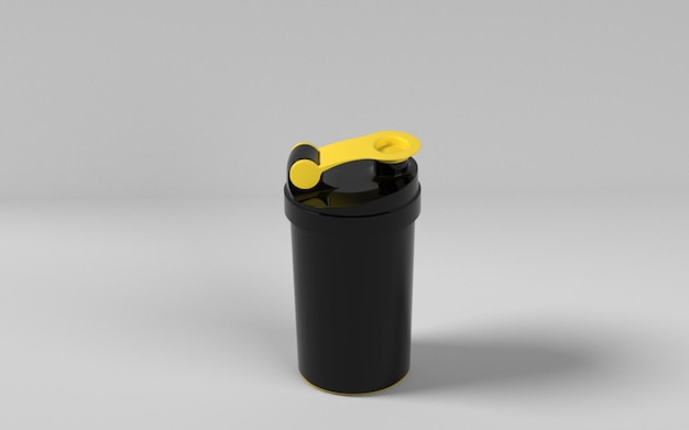 black gym shaker or bottle