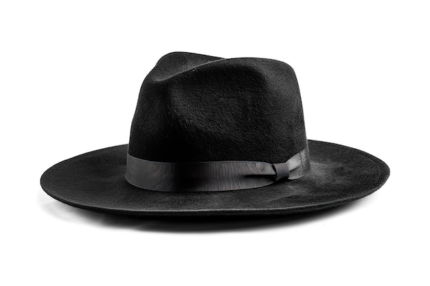 Black hat isolated on a white background