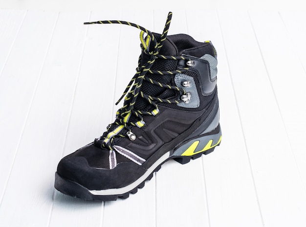 Black hiking boot