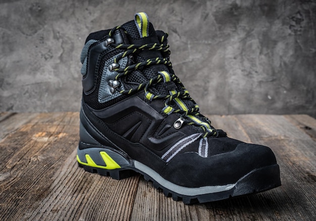 Black hiking boot