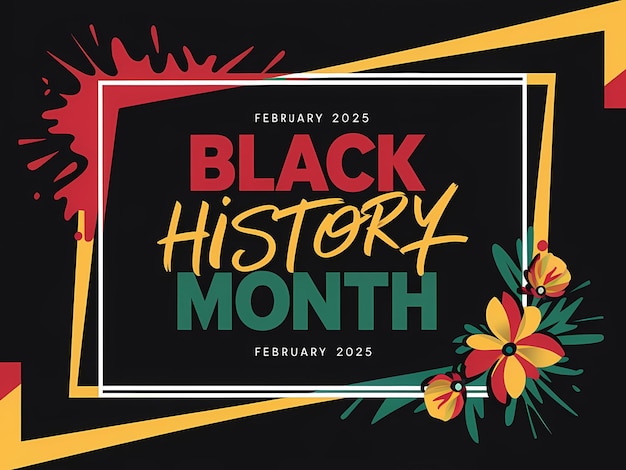 Photo black history month 2025 celebration design with copy space