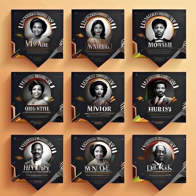 Photo black history month banner templates