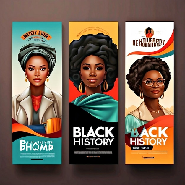 Photo black history month banner templates