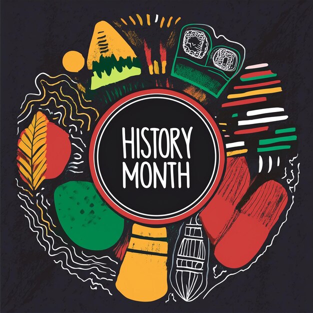 Photo black history month celebrate vector illustration design graphic black history month