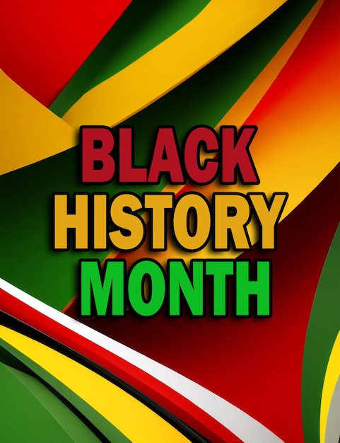 Photo black history month poster design concept