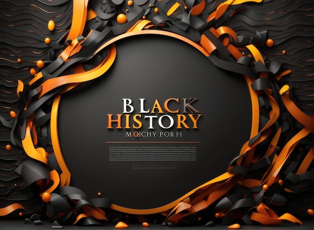 Black history month template design background