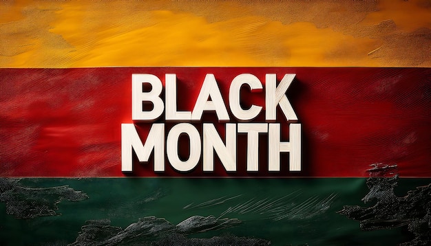 Black history month text background design