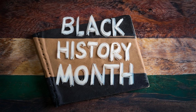 Photo black history month text background design