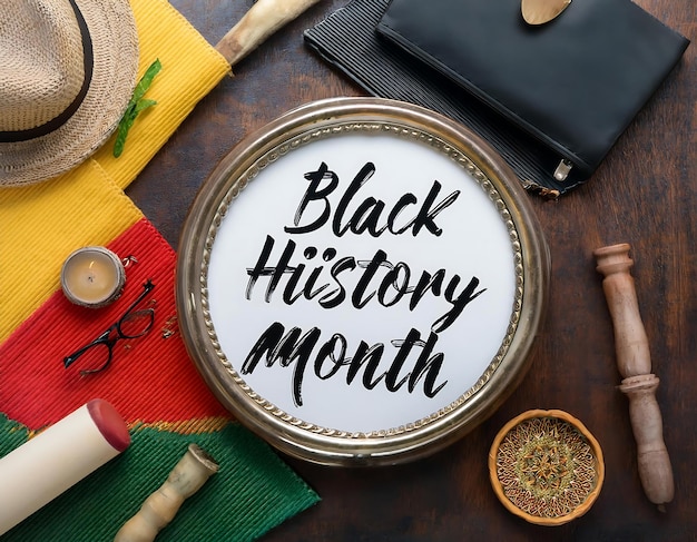 Black history month text background design