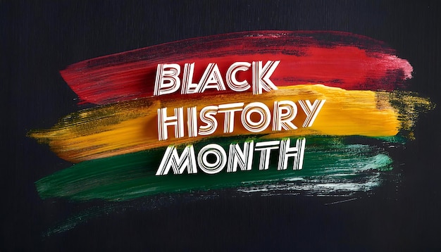 Black history month text background design