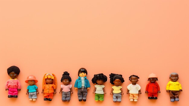 Black History Toys on Peach Background