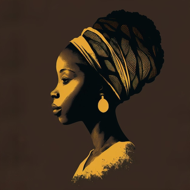 Black history or women's day celebration Illustrative art of pride generative ai