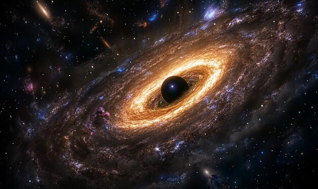 a black hole in the center of a galaxy