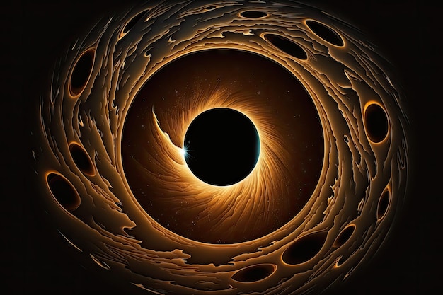 Black hole from top to bottom with a polished finish At the end the darkness will turn to light