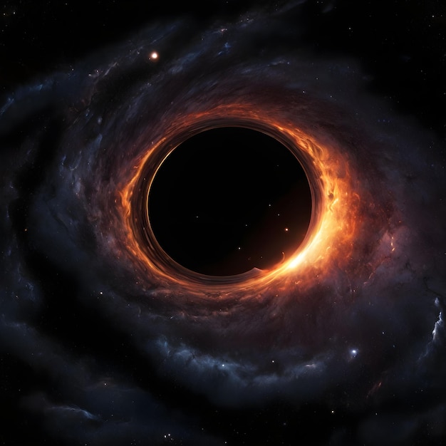 Photo black hole in the galaxy phenomenal power gravity in the universe concept