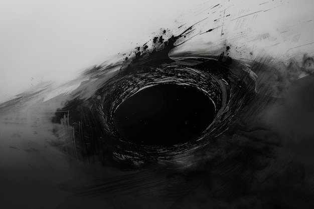 Black hole illustrated with dark suspensethemed novel excerpts